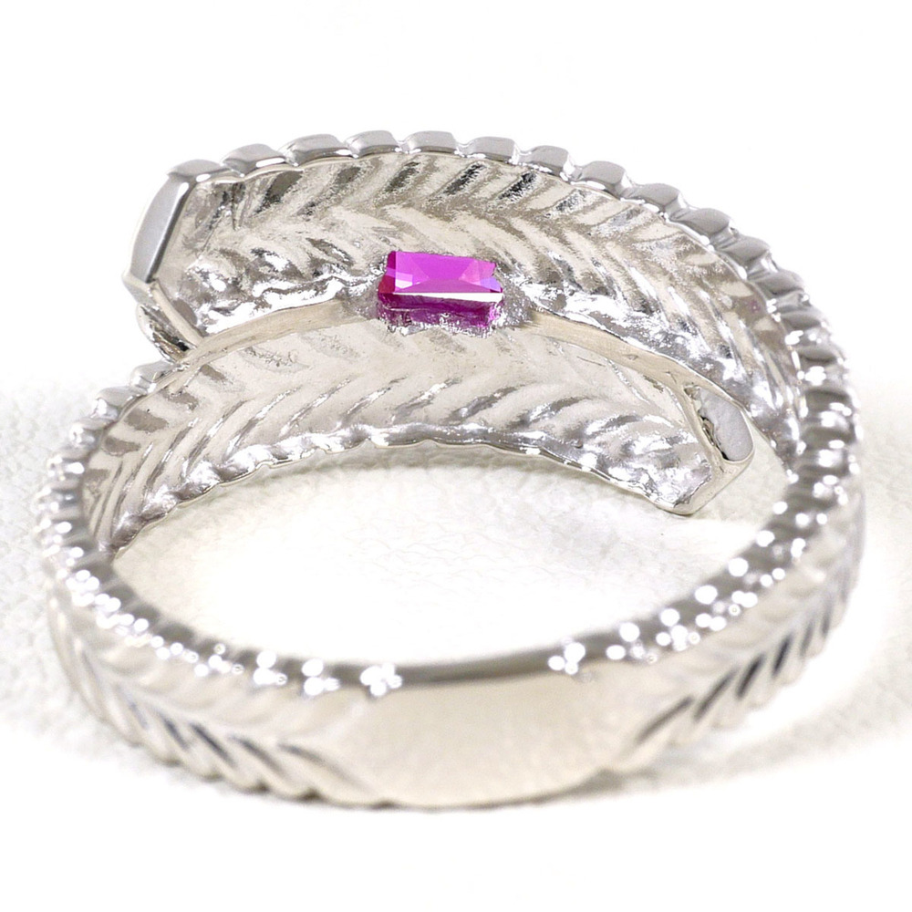 VINTAGE Silver Ruby Ring - Picture 3 of 6